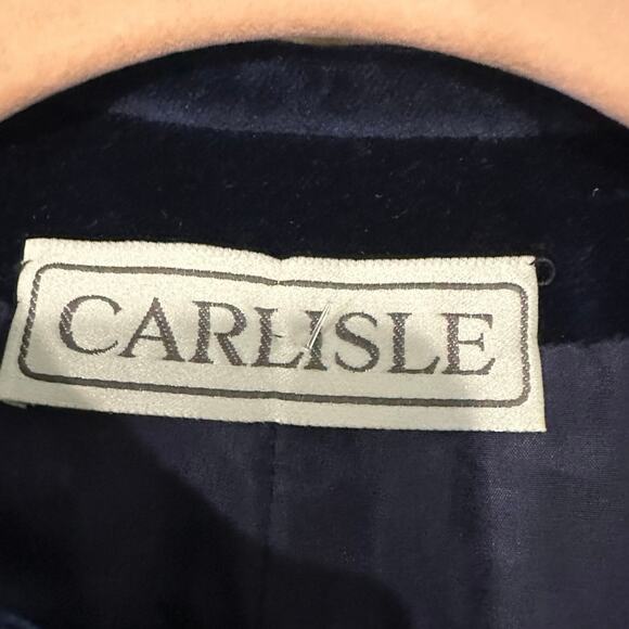 Vintage Blue Velvet  Boho Chic Streetwear Fitted Edwardian Puff Sleeve Large - Picture 10 of 12